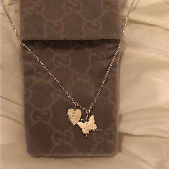 gucci butterfly necklace